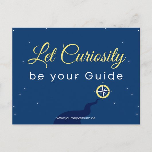 Entdecke die Welt mit Neugierde - Postkarte ポストカード (正面)