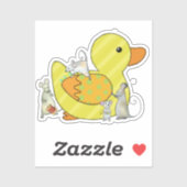 Ente nähen runder aufkleber シール (シート)