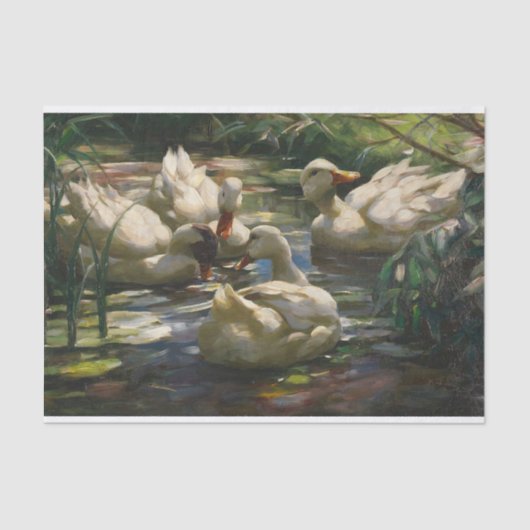 Enten Auf Dem Waldweiher by Alexander Koester 薄葉紙 (正面)