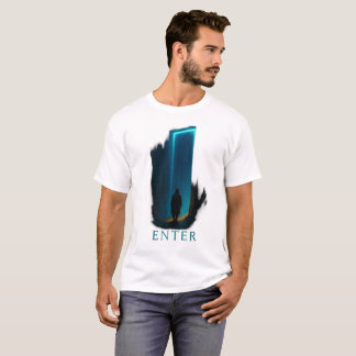 ENTERポータルTシャツ - ダークサレアリスム・SFグラフィック Tシャツ