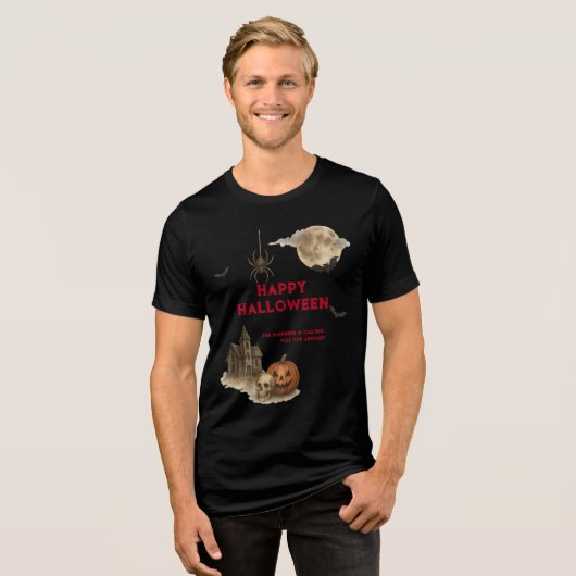 Enter もし You Dare – ハ不気味ル幽霊のよく出るウィーン トライブレンドTシャツ (正面全面)