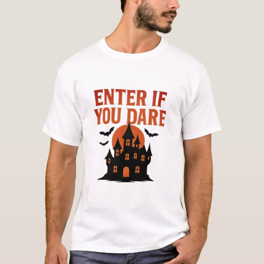 Enter もし You Dare Houseハロウィン幽霊のよく出るワイシャツ Tシャツ (正面)
