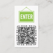Enter | カスタマイズ可能なQRコード&ロゴテンプレート付き名刺 名刺 (正面)