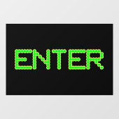 Enter Digital Black Window Stickフロントスティック ウィンドウサイン (シート)