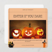 Enter If You Dare: A Haunted Halloween Night Await 招待状 (正面/裏面)