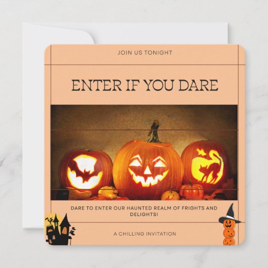 Enter If You Dare: A Haunted Halloween Night Await 招待状 (正面)