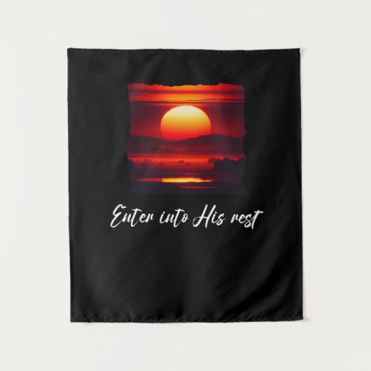 Enter into His rest Faith Inspired Tapestry タペストリー (正面)