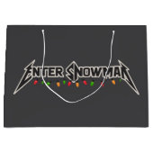 Enter Snowman Christmas Rocker Winter Rock Metal ラージペーパーバッグ (正面)