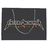 Enter Snowman Christmas Rocker Winter Rock Metal ラージペーパーバッグ (裏面)