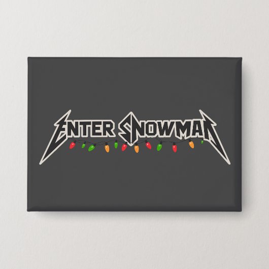 Enter Snowman Christmas Rocker Winter Rock Metal 缶バッジ (正面)