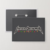 Enter Snowman Christmas Rocker Winter Rock Metal 缶バッジ (正面/裏面)