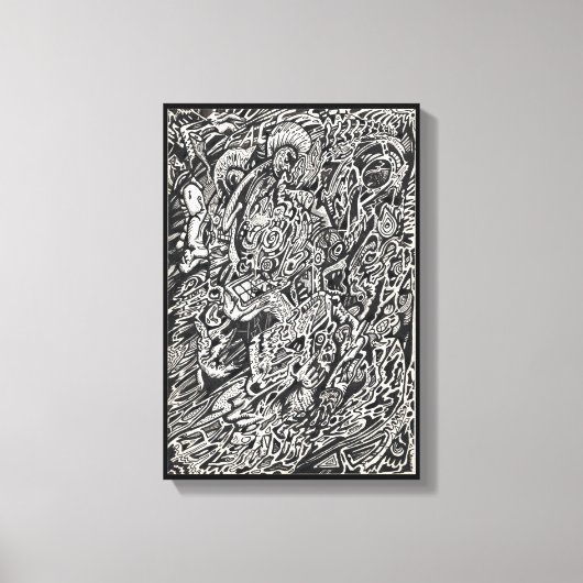 Enter, The Microdot Man Canvas Print キャンバスプリント (正面)