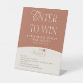 Enter to Win Branded Logo Raffle Makeup 台座サイン (正面)