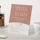 Enter to Win Branded Logo Raffle Makeup 台座サイン (インサイチュ)