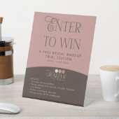 Enter to Win Branded Logo Raffle Makeup 台座サイン (インサイチュ)