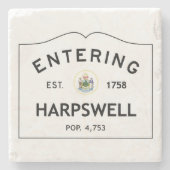 Enterine Harpswellメインの大理石の石造りのコースター ストーンコースター (正面)