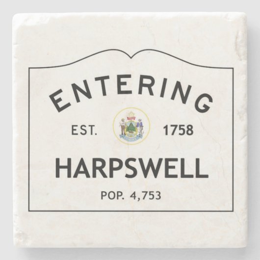 Enterine Harpswellメインの大理石の石造りのコースター ストーンコースター (正面)