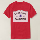 Entering Sandwich Massachusetts Commonwealth of Ma Tシャツ (デザイン正面)
