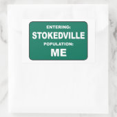 Entering Stokedville Population Me 長方形シール (バッグ)