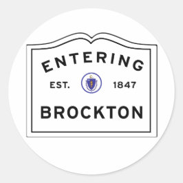 Entering the City of Brockton MA ラウンドシール