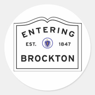 Entering the City of Brockton MA ラウンドシール