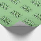 Entering Worcester, MA Christmasリース ラッピングペーパー (角)