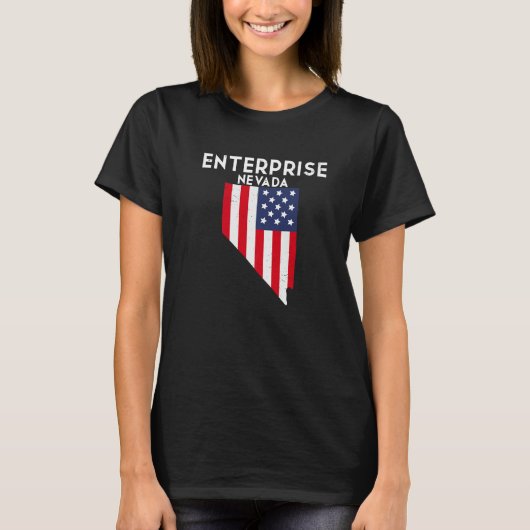 Enterprise Nevada USA State America Travel Nevadan Tシャツ (正面)