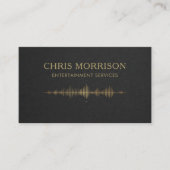 Entertainment Services Music Black Gold QR Code 名刺 (正面)