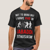 Enthusiasm Kabaddi Kabadi Tシャツ (正面)