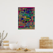 「Enticing Abstract」代替バージョン 18 x 24 インチポスター ポスター (キッチン)