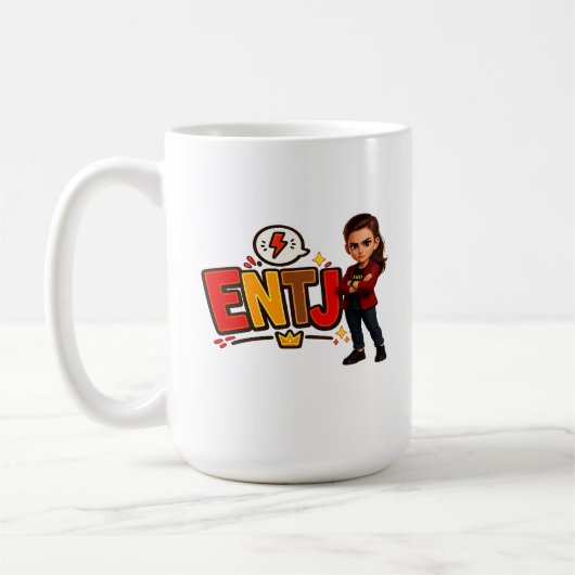 ENTJ — A Conquistadora Visionária コーヒーマグカップ (左)