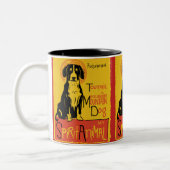 Entlebucher山犬かわいい犬のコーヒー・マグ ツートーンマグカップ (左)