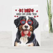 Entlebucher山犬が愛してあなたをバレンタイン シーズンカード (正面)