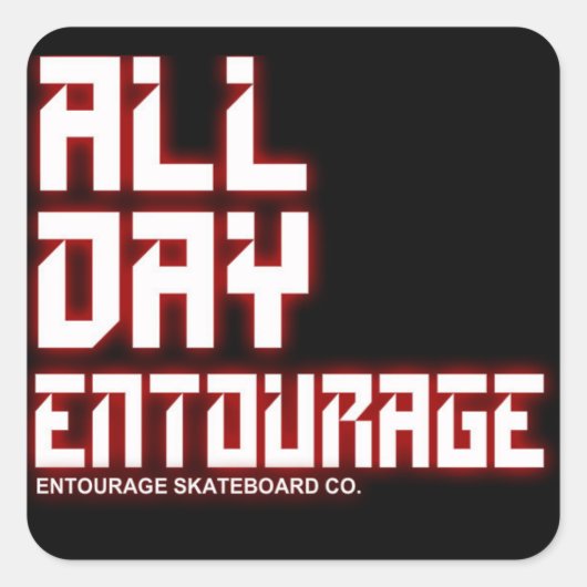 Entourageスケートボードステッカー – SQUARE スクエアシール (正面)