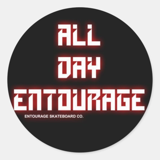 Entourageスタンプ – 円 ラウンドシール (正面)