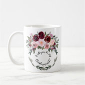Entourage Proposal Burgundyと赤面フローラリース コーヒーマグカップ (左)