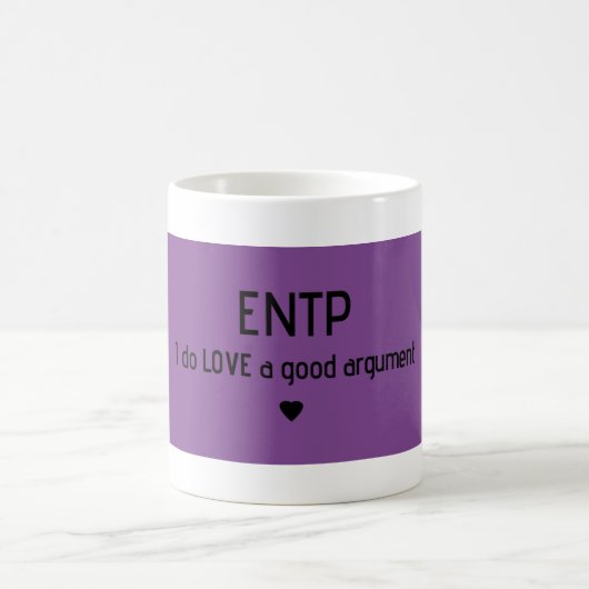 ENTP "私はよい議論"のマグ愛します コーヒーマグカップ (中央)