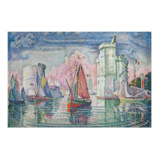 Entrance of La Rochelle Harbor, Paul Signac フォトプリント (正面)