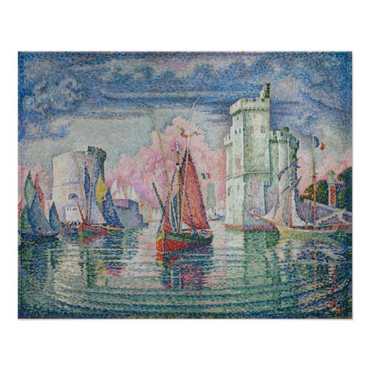 Entrance of La Rochelle Harbor, Paul Signac ポスター (正面)