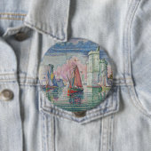 Entrance of La Rochelle Harbor, Paul Signac 缶バッジ (インサイチュ)