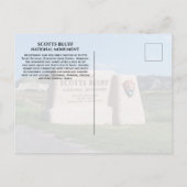 Entrance Sign, Scotts Bluff National Monument, NE ポストカード (裏面)