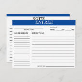 Entreeレシピカード インビテーションポストカード (正面/裏面)