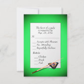 Entree ChoiceとのビリヤードRSVP 出欠カード (正面)