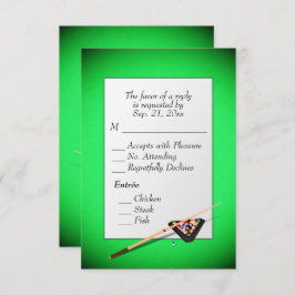 Entree ChoiceとのビリヤードRSVP 出欠カード