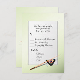 Entree ChoiceとのビリヤードRSVP 出欠カード