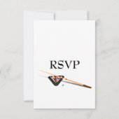 Entree ChoiceホワイトとビリヤードRSVP 出欠カード (裏面)