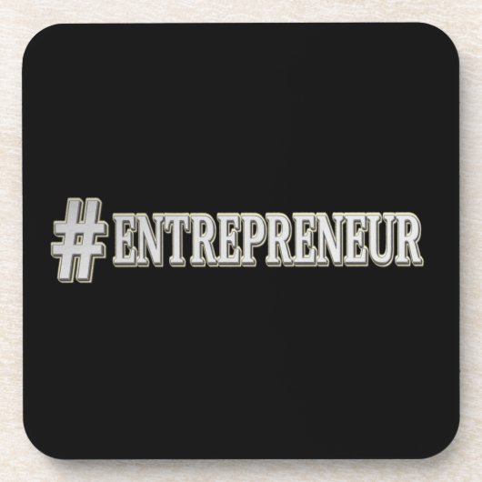 "#ENTREPRENEUR"かわいい式デザイン。買今 コースター (正面)