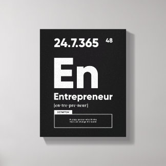 Entrepreneur Definition | Motivational  Poster キャンバスプリント