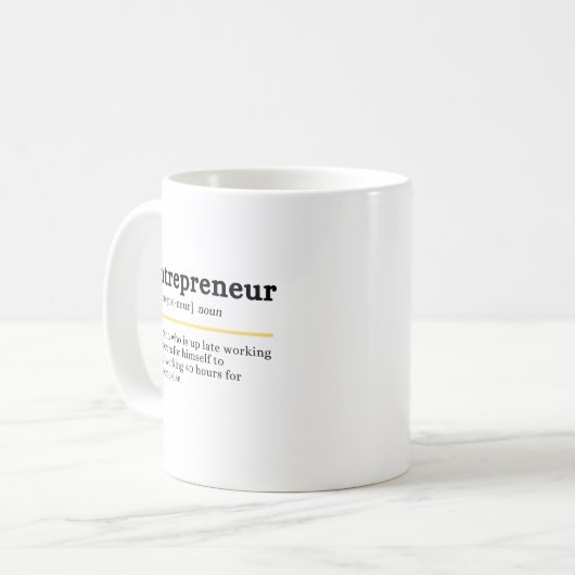 Entrepreneur Definition Personalized コーヒーマグカップ (正面左)