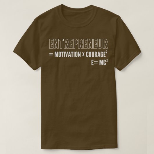 Entrepreneur Motivation Courage Business Minded  Tシャツ (デザイン正面)